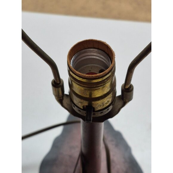 VTG Western Decor Cut Metal Bedside Table Lamp Rodeo Cowboy Boots Calf Roping - Picture 13 of 13